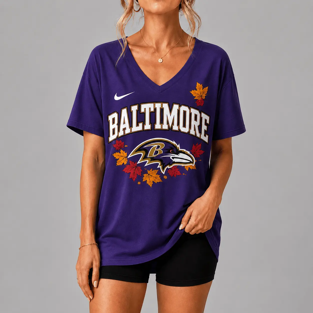 Baltimore Ravens | Premium NFL Fall Football Season Comfort V-neck NY - Image 2