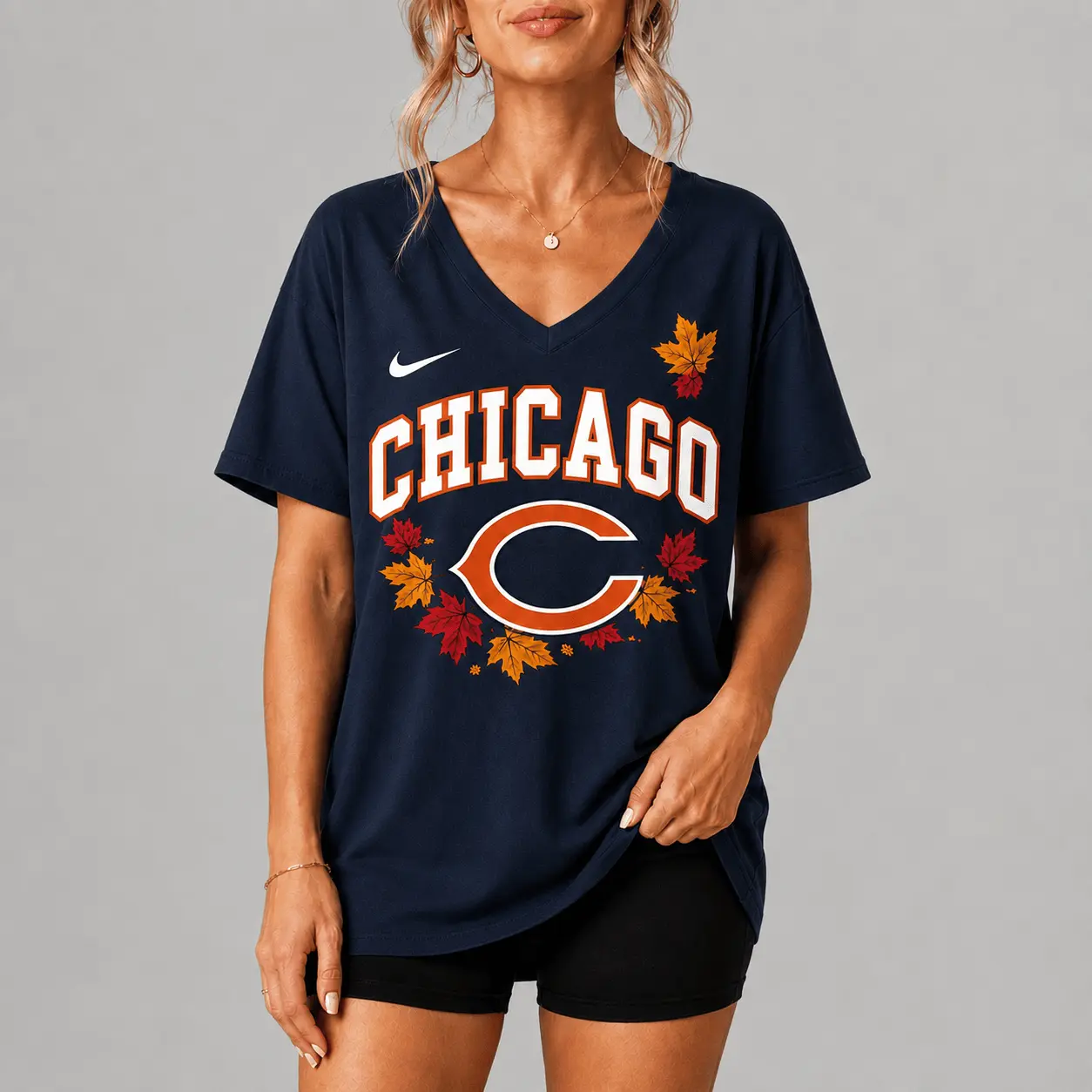 Chicago Bears | Premium NFL Fall Football Season Comfort V-neck NY - Image 2