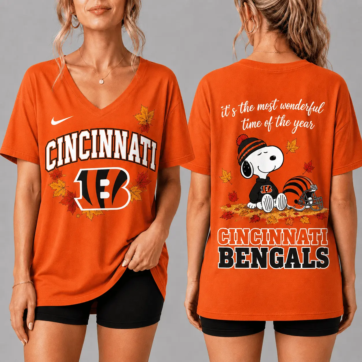 Cincinnati Bengals | Premium NFL Fall Football Season Comfort V-neck NY