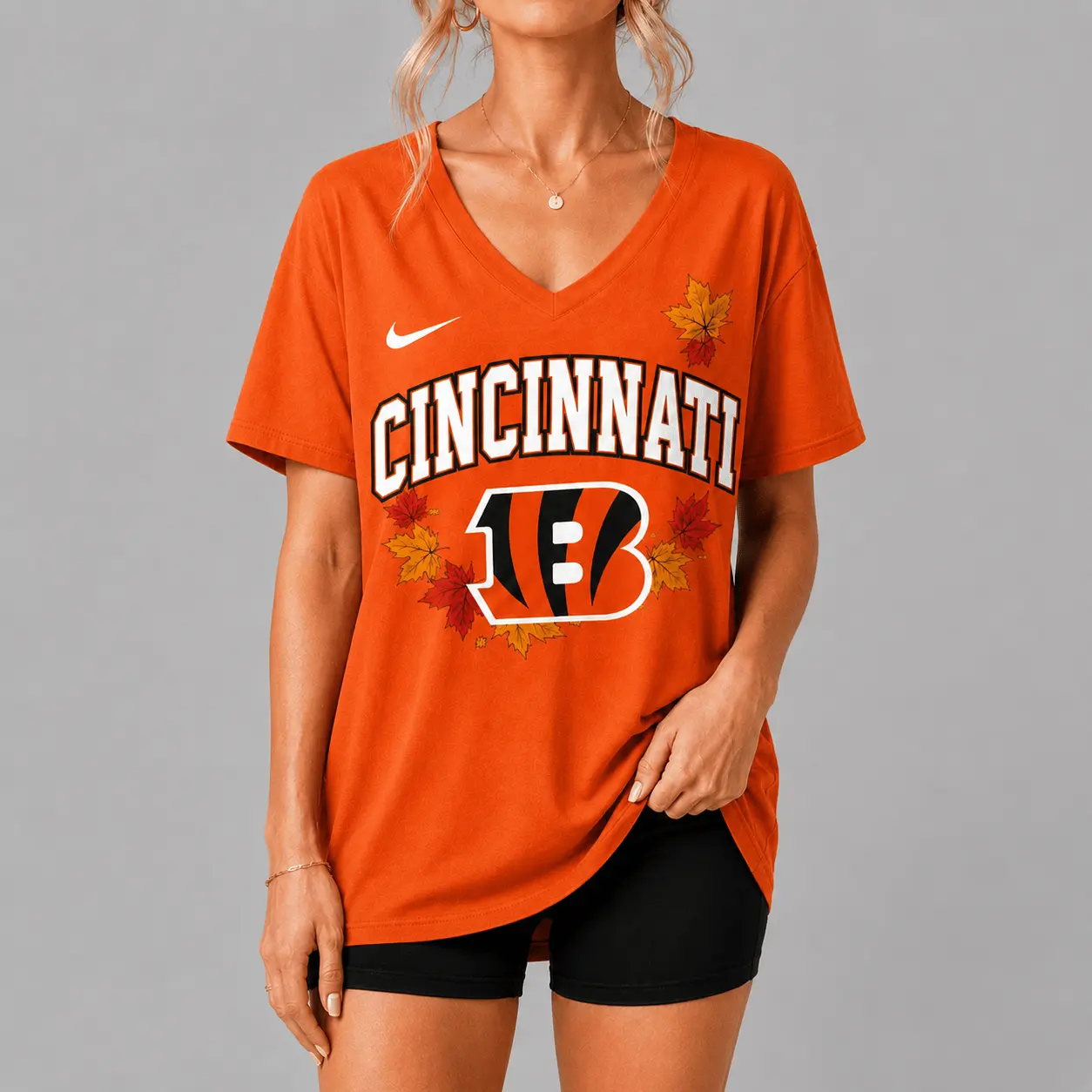 Cincinnati Bengals | Premium NFL Fall Football Season Comfort V-neck NY - Image 2