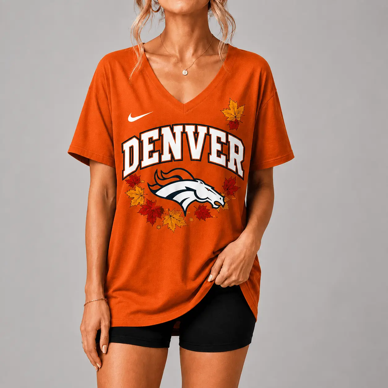 Denver Broncos | Premium NFL Fall Football Season Comfort V-neck NY - Image 2