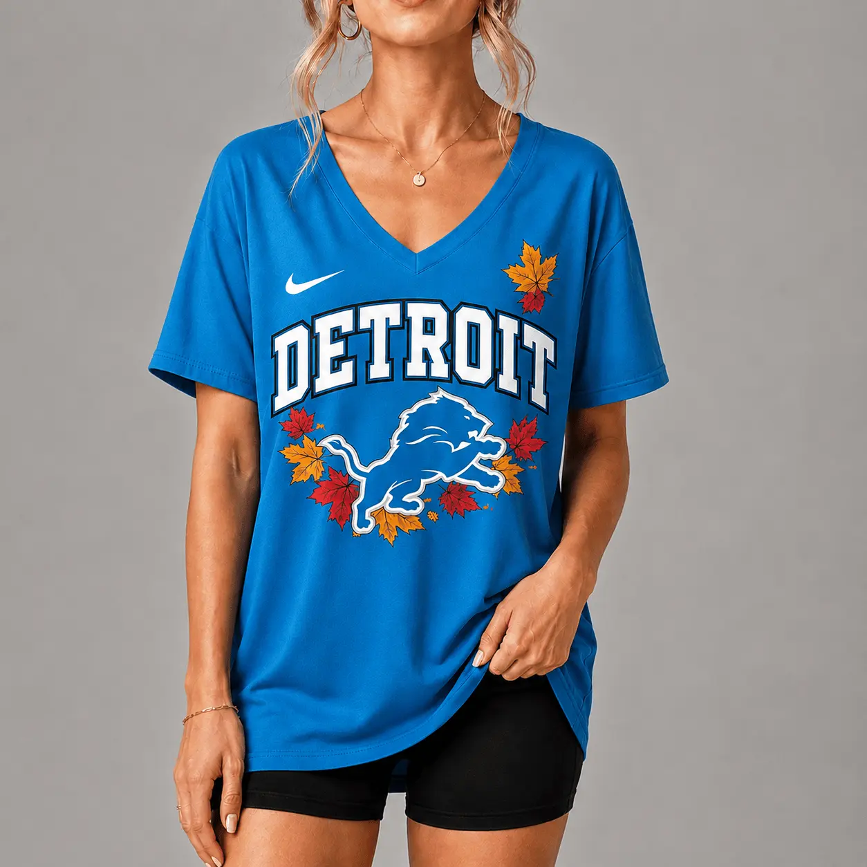 Detroit Lions | Premium NFL Fall Football Season Comfort V-neck NY - Image 2