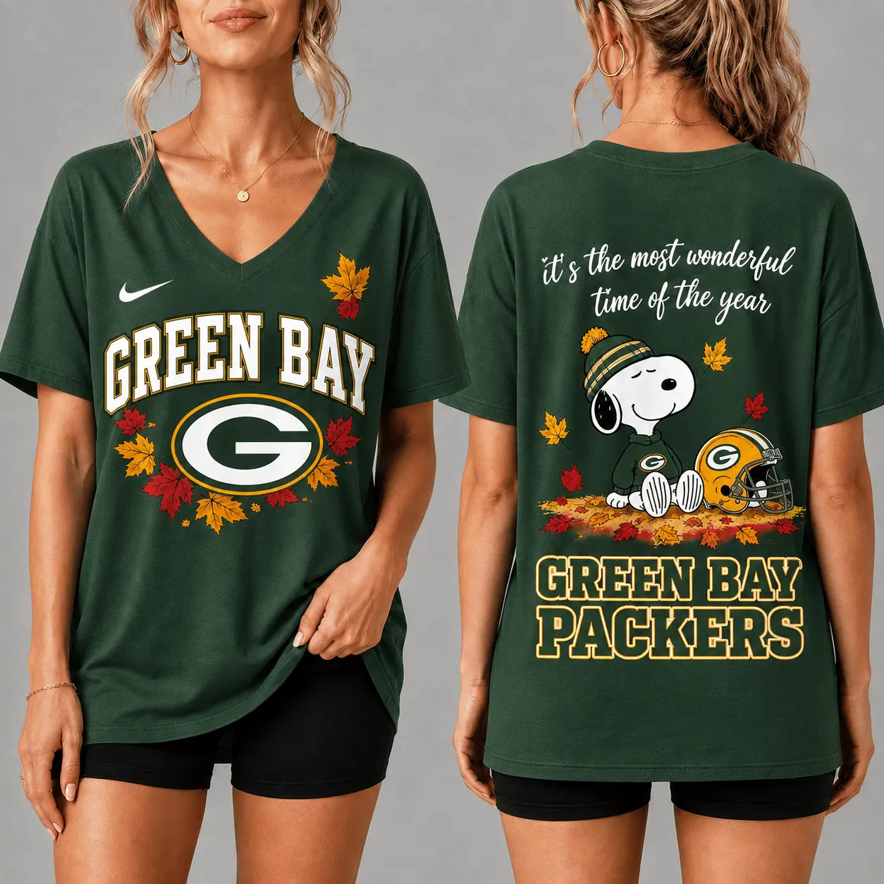 Green Bay Packers | Premium NFL Fall Football Season Comfort V-neck NY