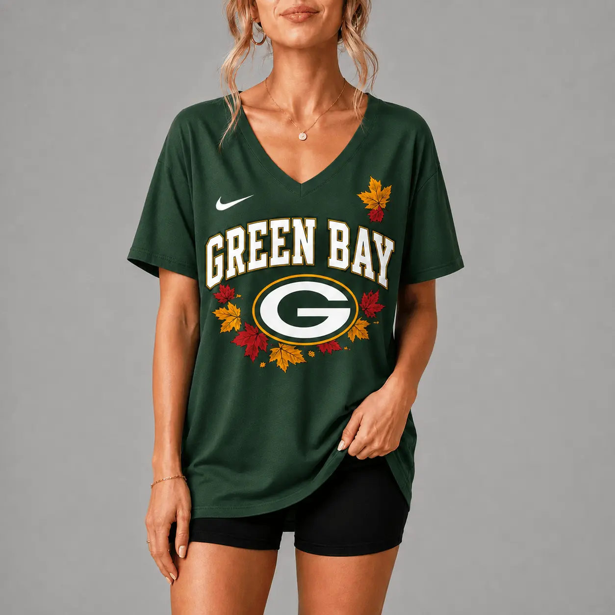 Green Bay Packers | Premium NFL Fall Football Season Comfort V-neck NY - Image 2