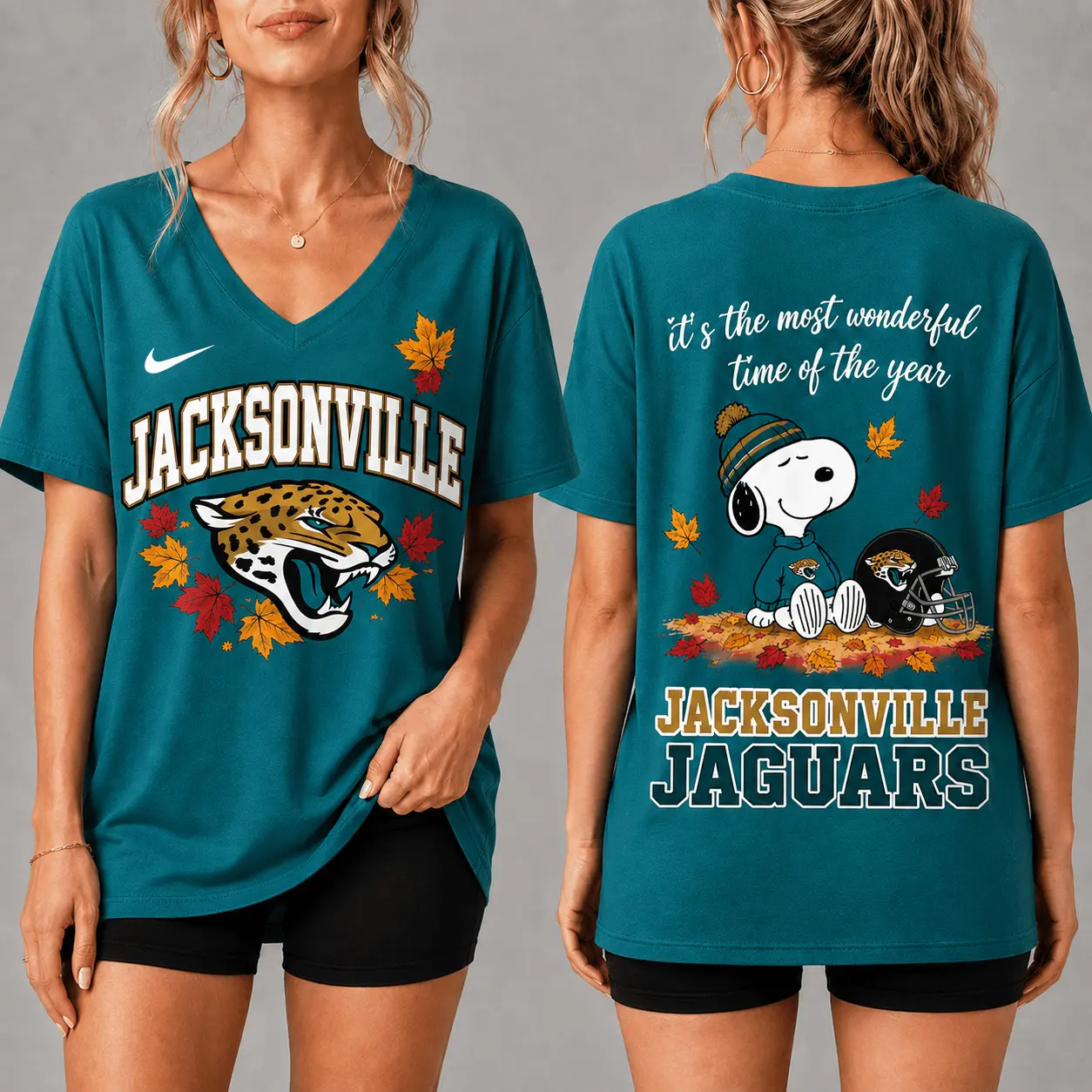 Jacksonville Jaguars | Premium NFL Fall Football Season Comfort V-neck NY