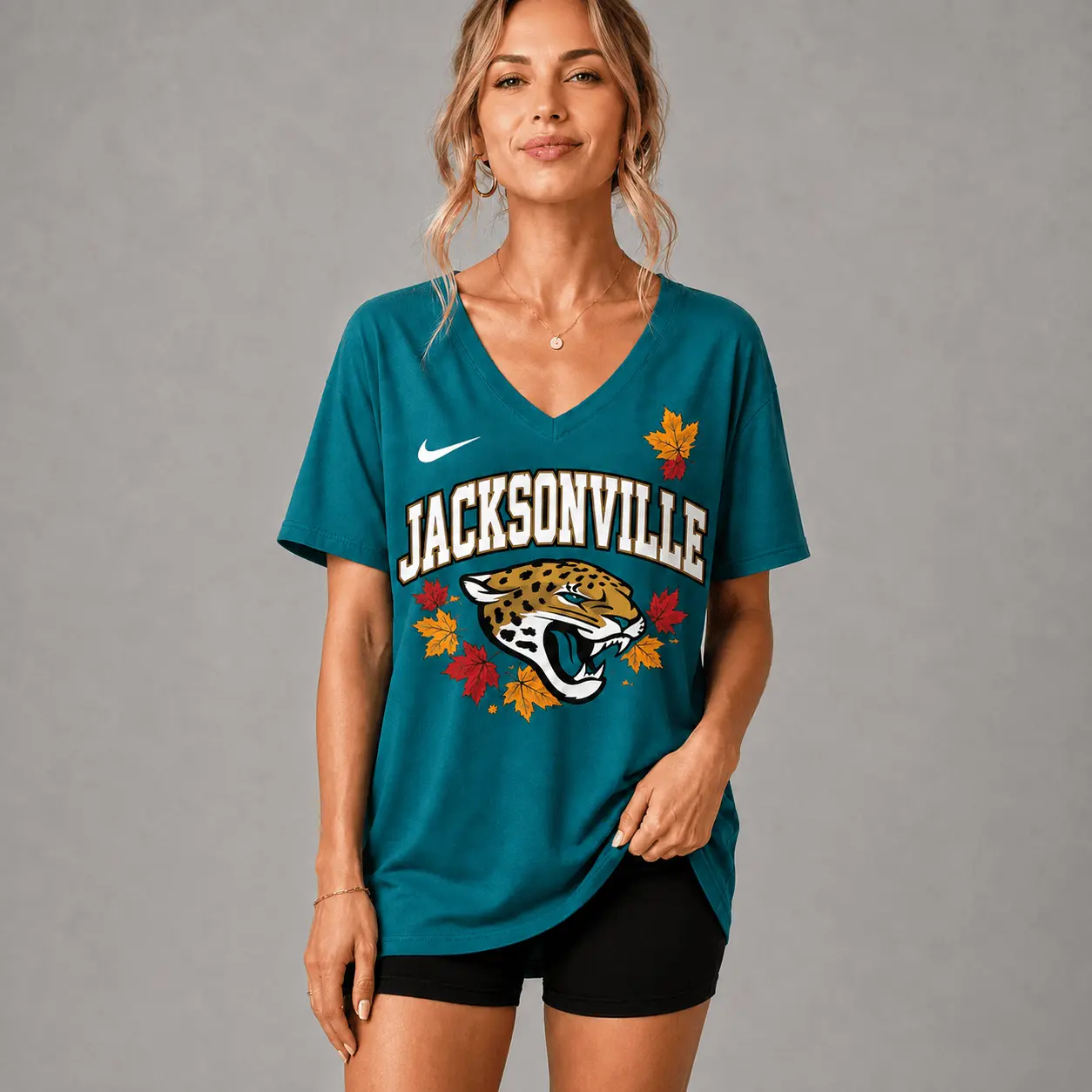 Jacksonville Jaguars | Premium NFL Fall Football Season Comfort V-neck NY - Image 2