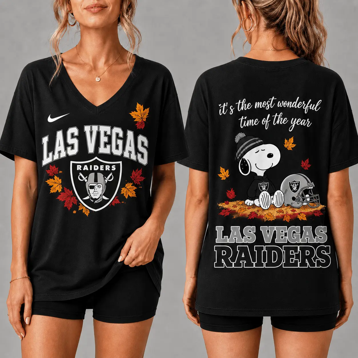 Las Vegas Raiders | Premium NFL Fall Football Season Comfort V-neck NY