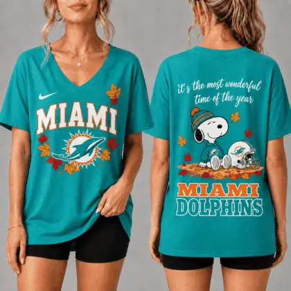 Miami Dolphins | Premium NFL Fall Football Season Comfort V-neck NY