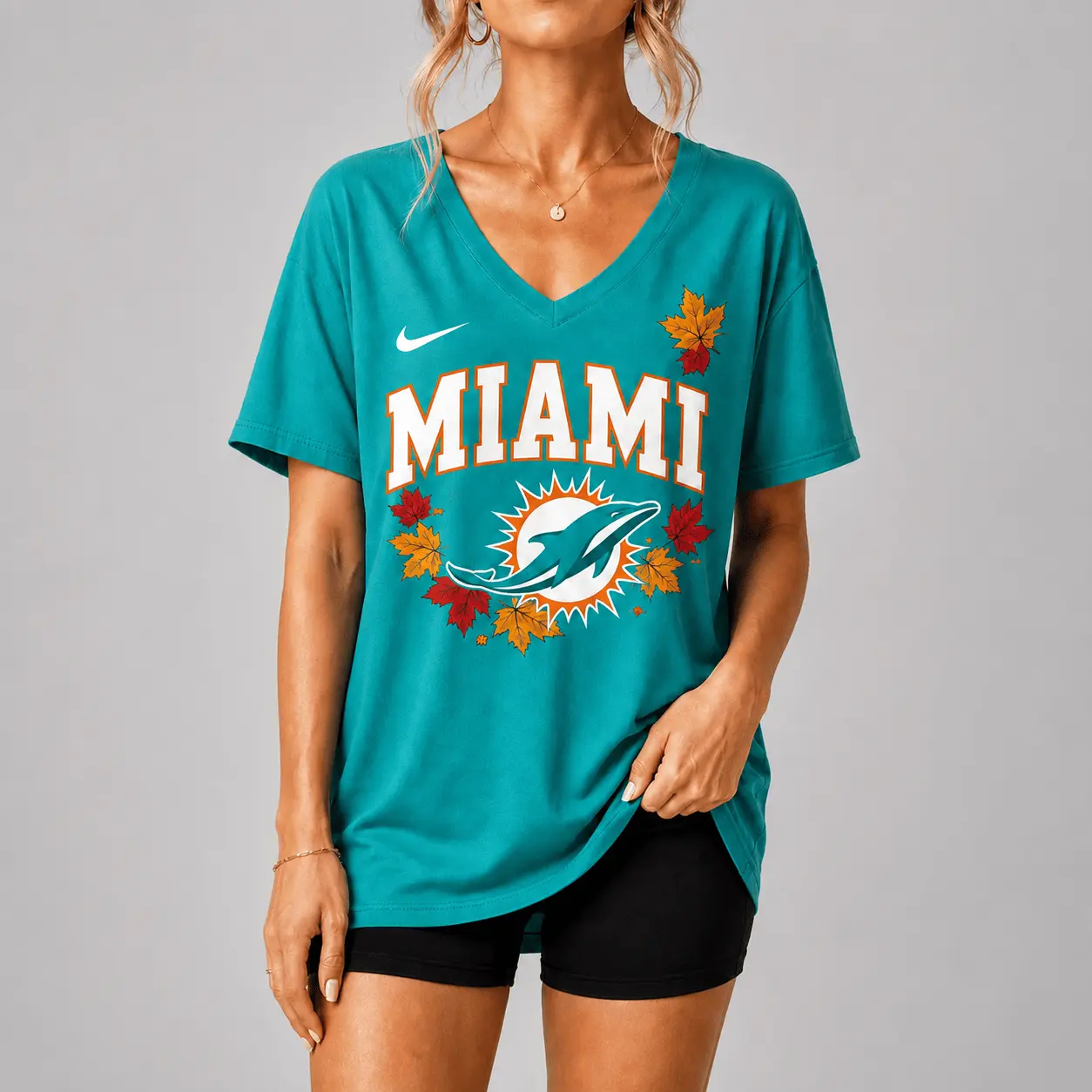 Miami Dolphins | Premium NFL Fall Football Season Comfort V-neck NY - Image 2