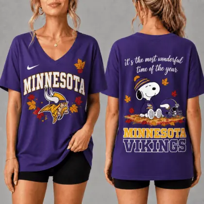 Minnesota Vikings | Premium NFL Fall Football Season Comfort V-neck NY