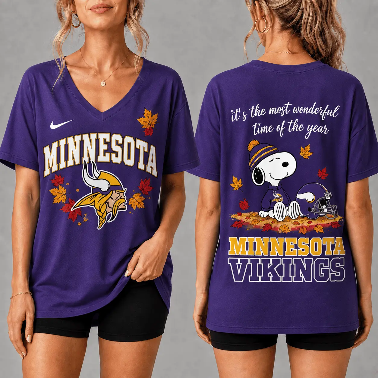 Minnesota Vikings | Premium NFL Fall Football Season Comfort V-neck NY