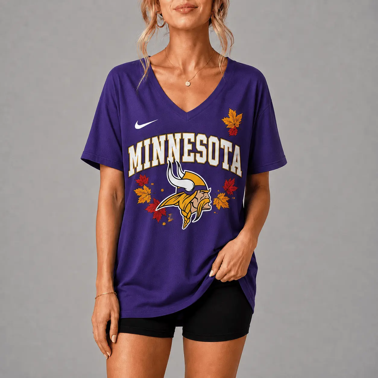 Minnesota Vikings | Premium NFL Fall Football Season Comfort V-neck NY - Image 2