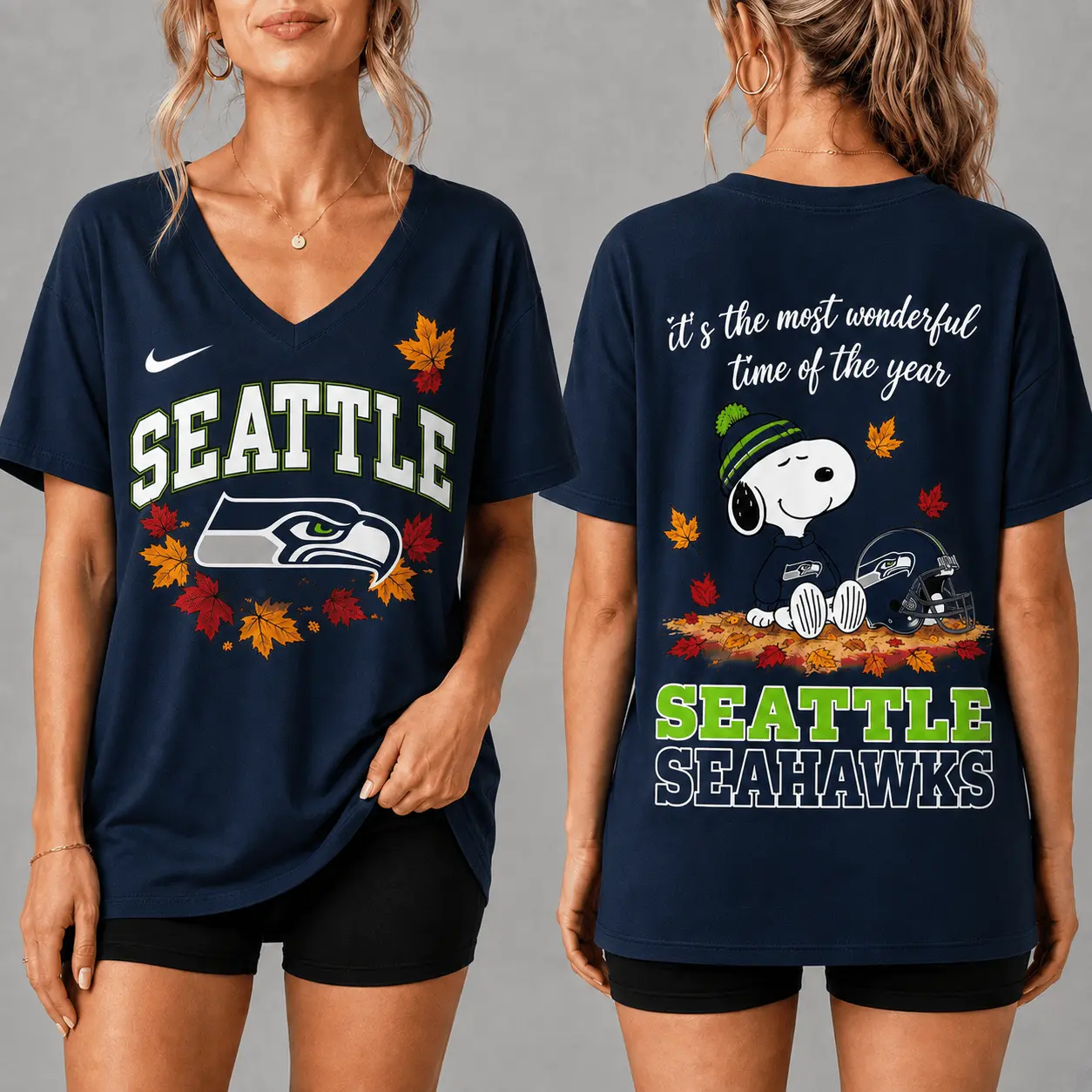 Seattle Seahawks | Premium NFL Fall Football Season Comfort V-neck NY