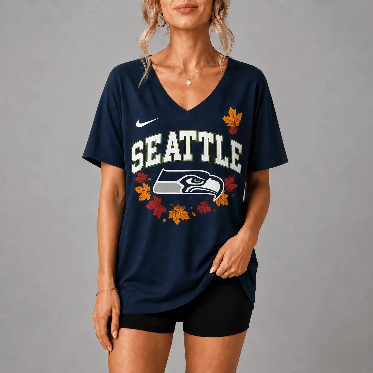 Seattle Seahawks | Premium NFL Fall Football Season Comfort V-neck NY - Image 2