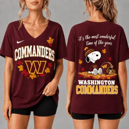 Washington Commanders | Premium NFL Fall Football Season Comfort V-neck NY