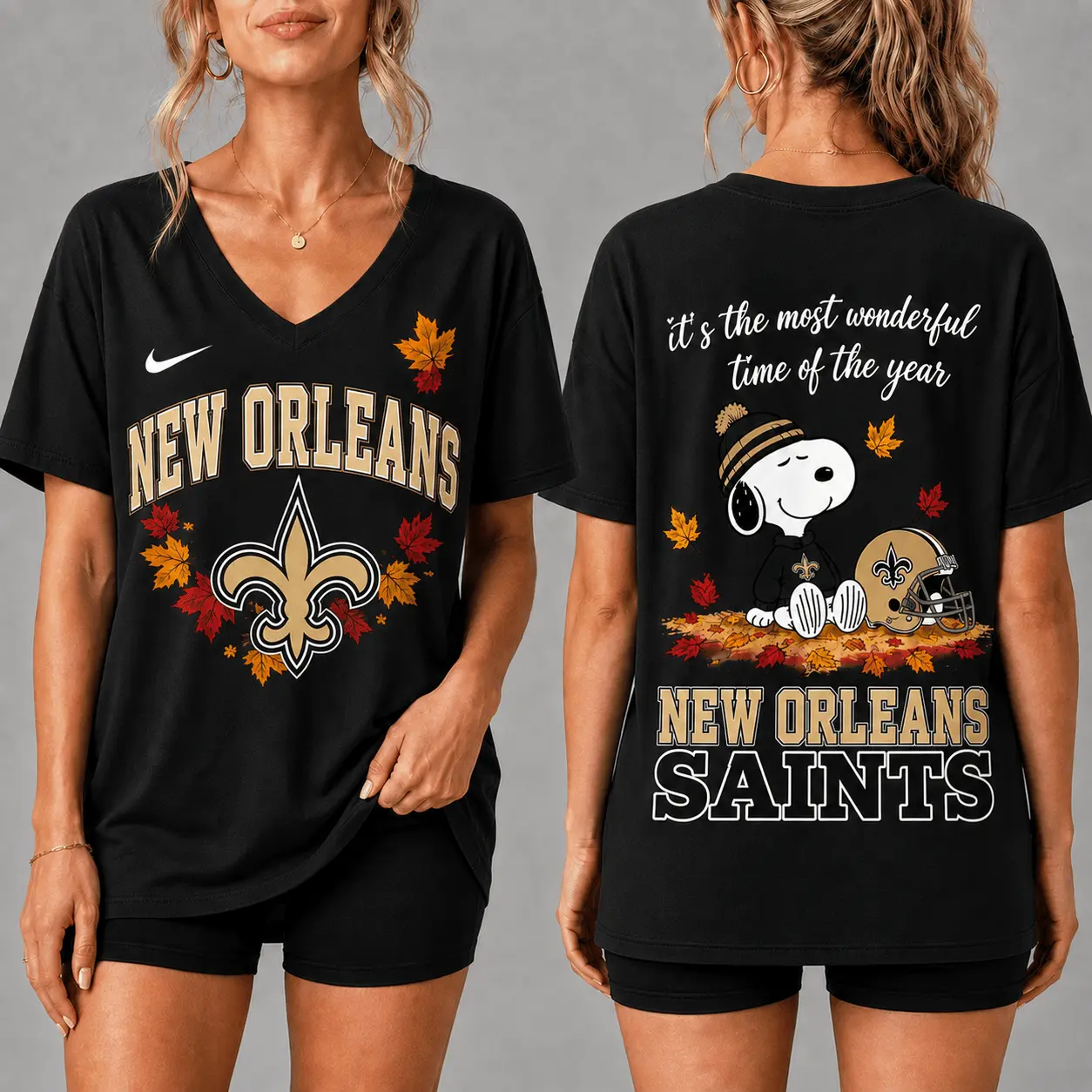 New Orleans Saints | Premium NFL Fall Football Season Comfort V-neck NY