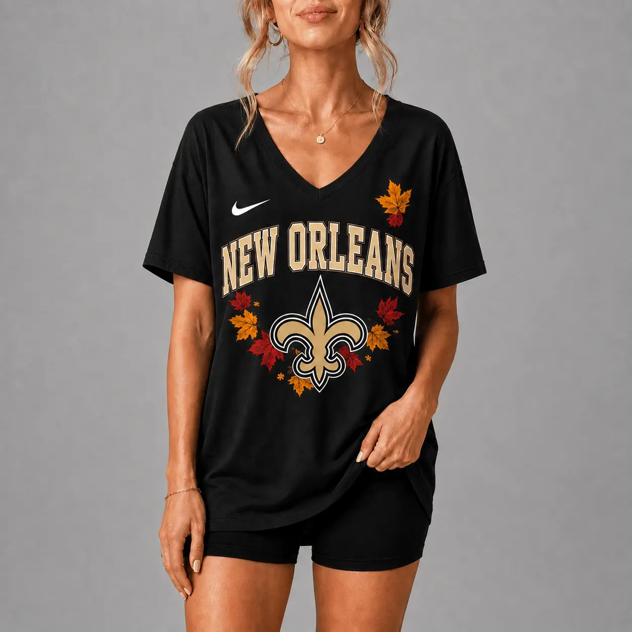 New Orleans Saints | Premium NFL Fall Football Season Comfort V-neck NY - Image 2