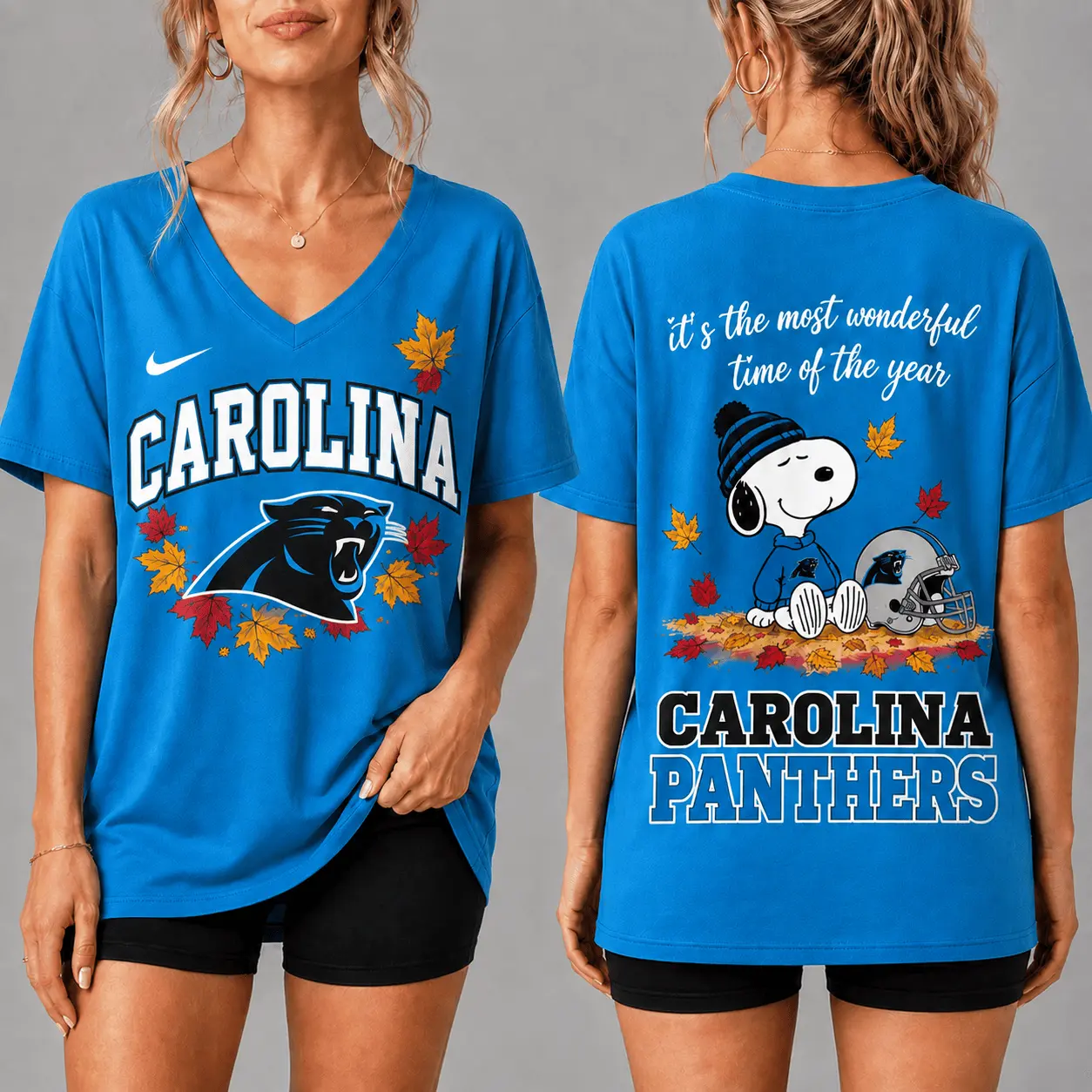 Carolina Panthers | Premium NFL Fall Football Season Comfort V-neck NY
