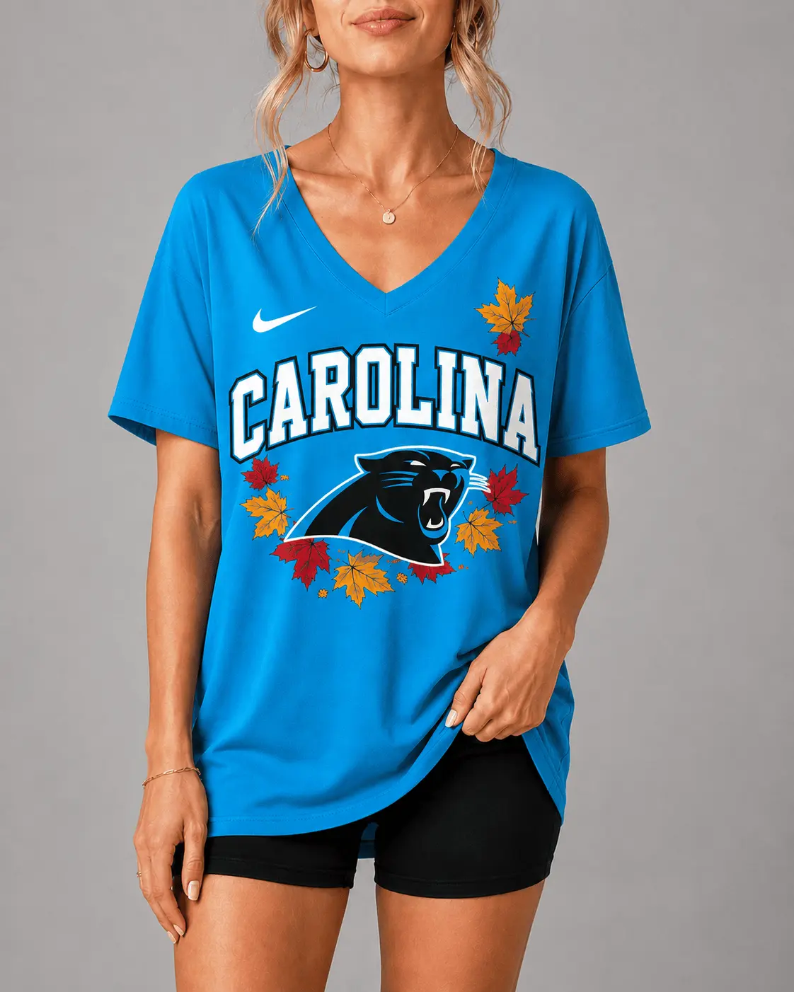 Carolina Panthers | Premium NFL Fall Football Season Comfort V-neck NY - Image 2