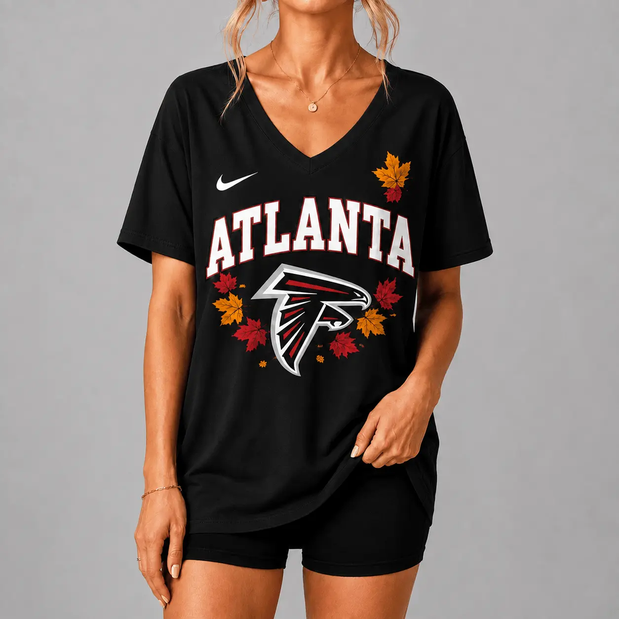 Atlanta Falcons | Premium NFL Fall Football Season Comfort V-neck NY - Image 2