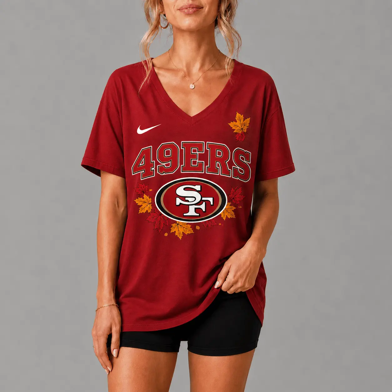San Francisco 49ers | Premium NFL Fall Football Season Comfort V-neck NY - Image 2