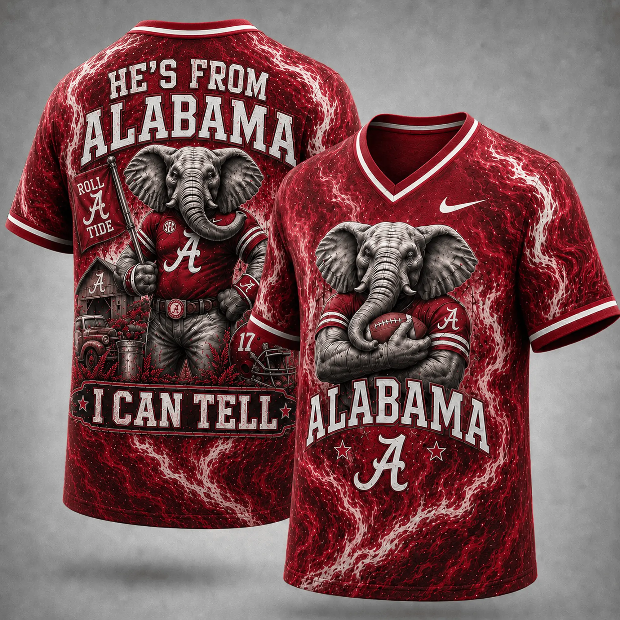 Alabama Crimson Tide | Premium NCAA Game Day Heritage Fan V-Neck NY