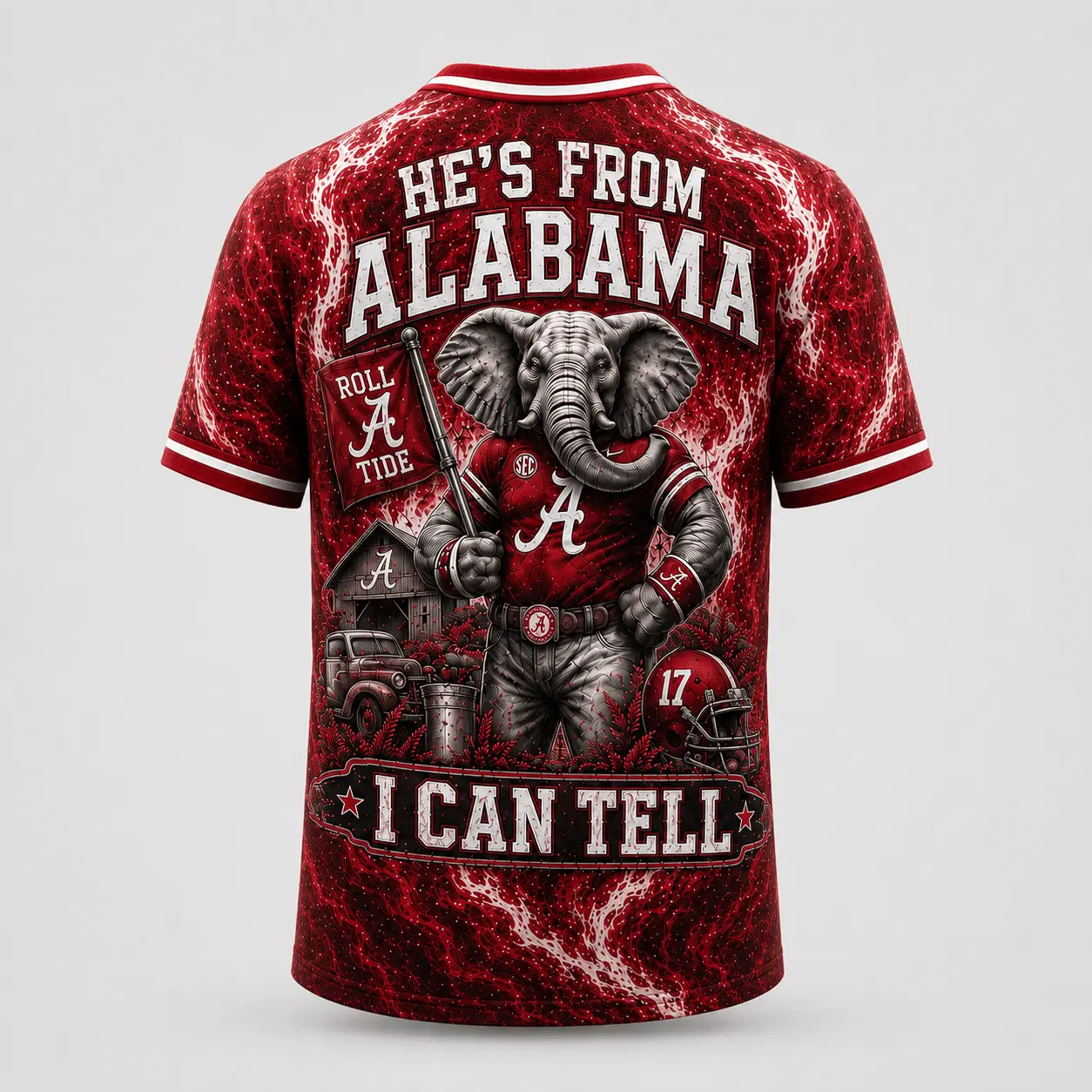 Alabama Crimson Tide | Premium NCAA Game Day Heritage Fan V-Neck NY - Image 3
