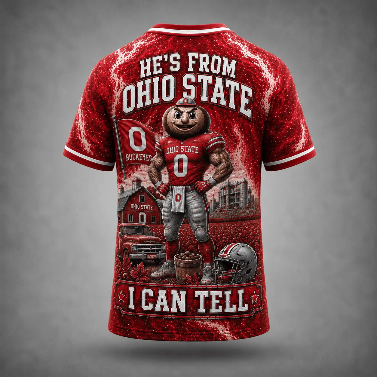 Ohio State Buckeyes | Premium NCAA Game Day Heritage Fan V-Neck NY - Image 3