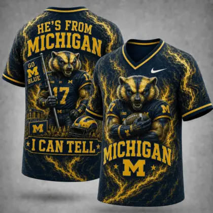 Michigan Wolverines | Premium NCAA Game Day Heritage Fan V-Neck NY