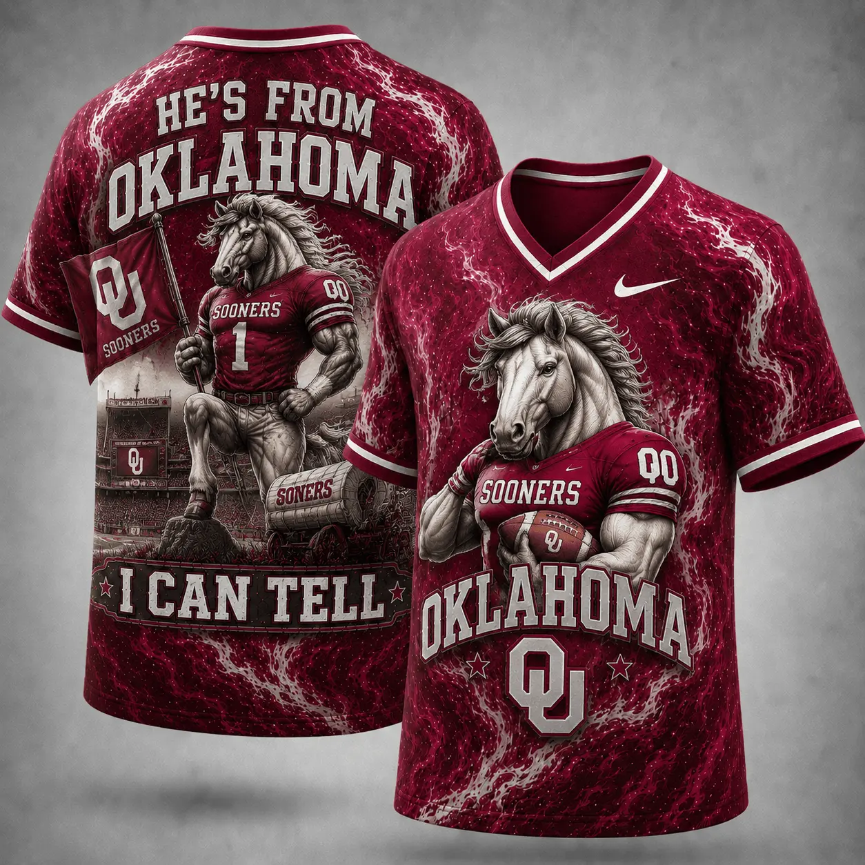 Oklahoma Sooners | Premium NCAA Game Day Heritage Fan V-Neck NY