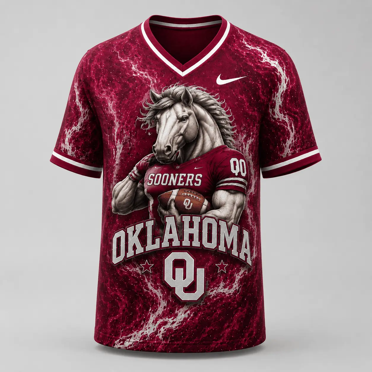 Oklahoma Sooners | Premium NCAA Game Day Heritage Fan V-Neck NY - Image 2
