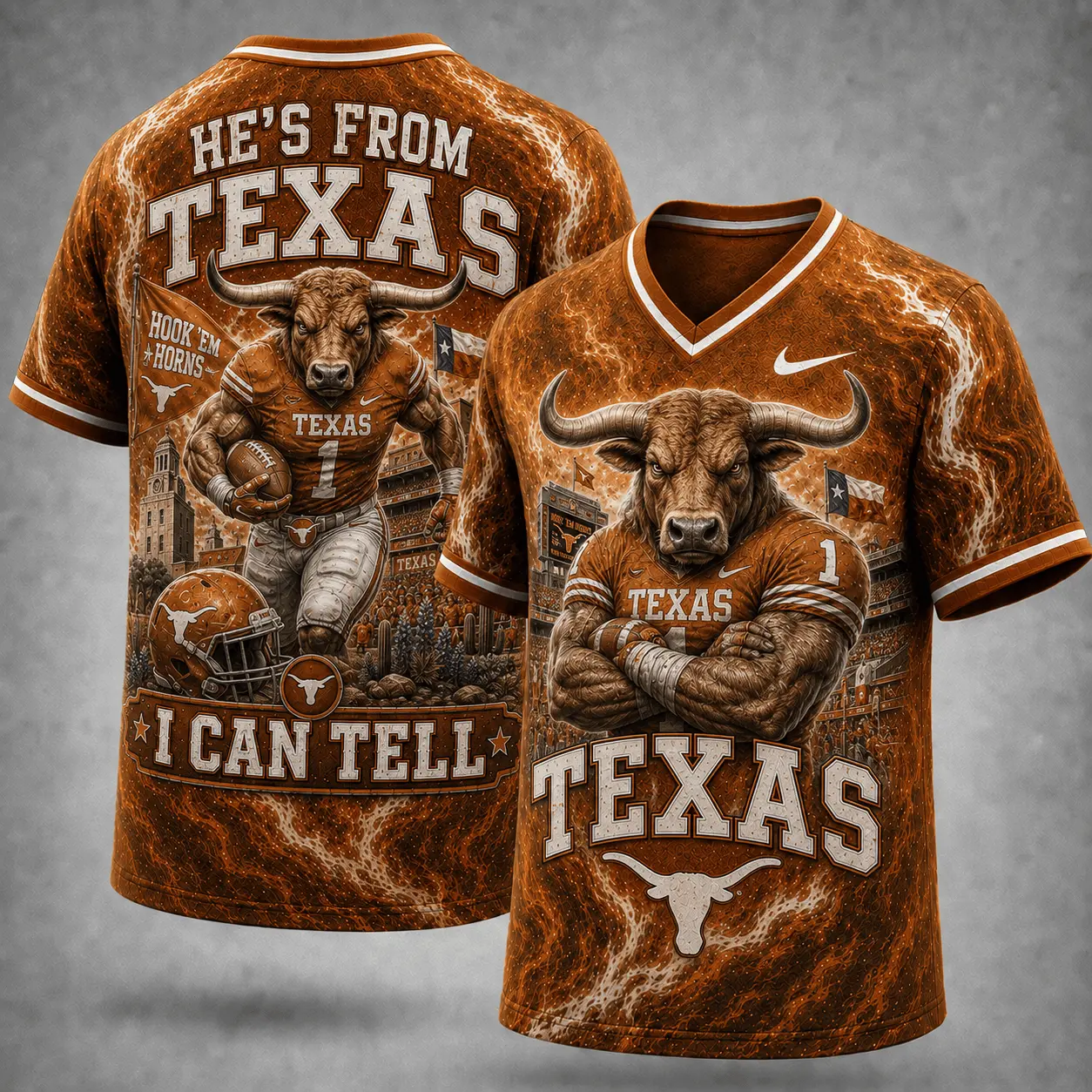 Texas Longhorns | Premium NCAA Game Day Heritage Fan V-Neck NY