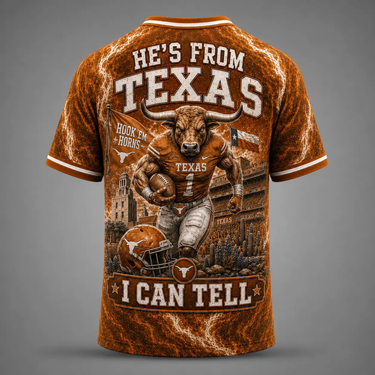 Texas Longhorns | Premium NCAA Game Day Heritage Fan V-Neck NY - Image 3