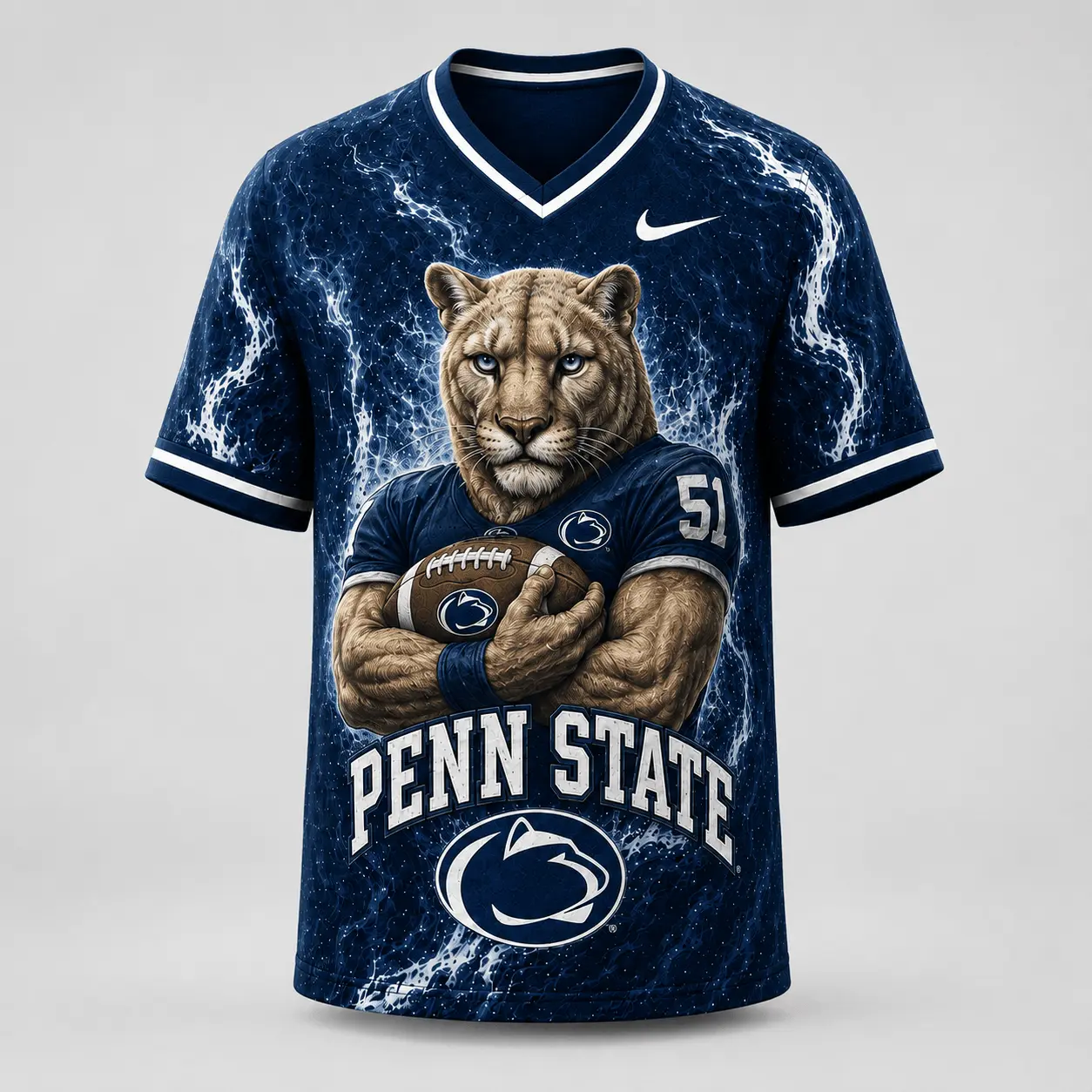 Penn State Nittany Lions | Premium NCAA Game Day Heritage Fan V-Neck NY - Image 2