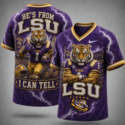LSU Tigers | Premium NCAA Game Day Heritage Fan V-Neck NY