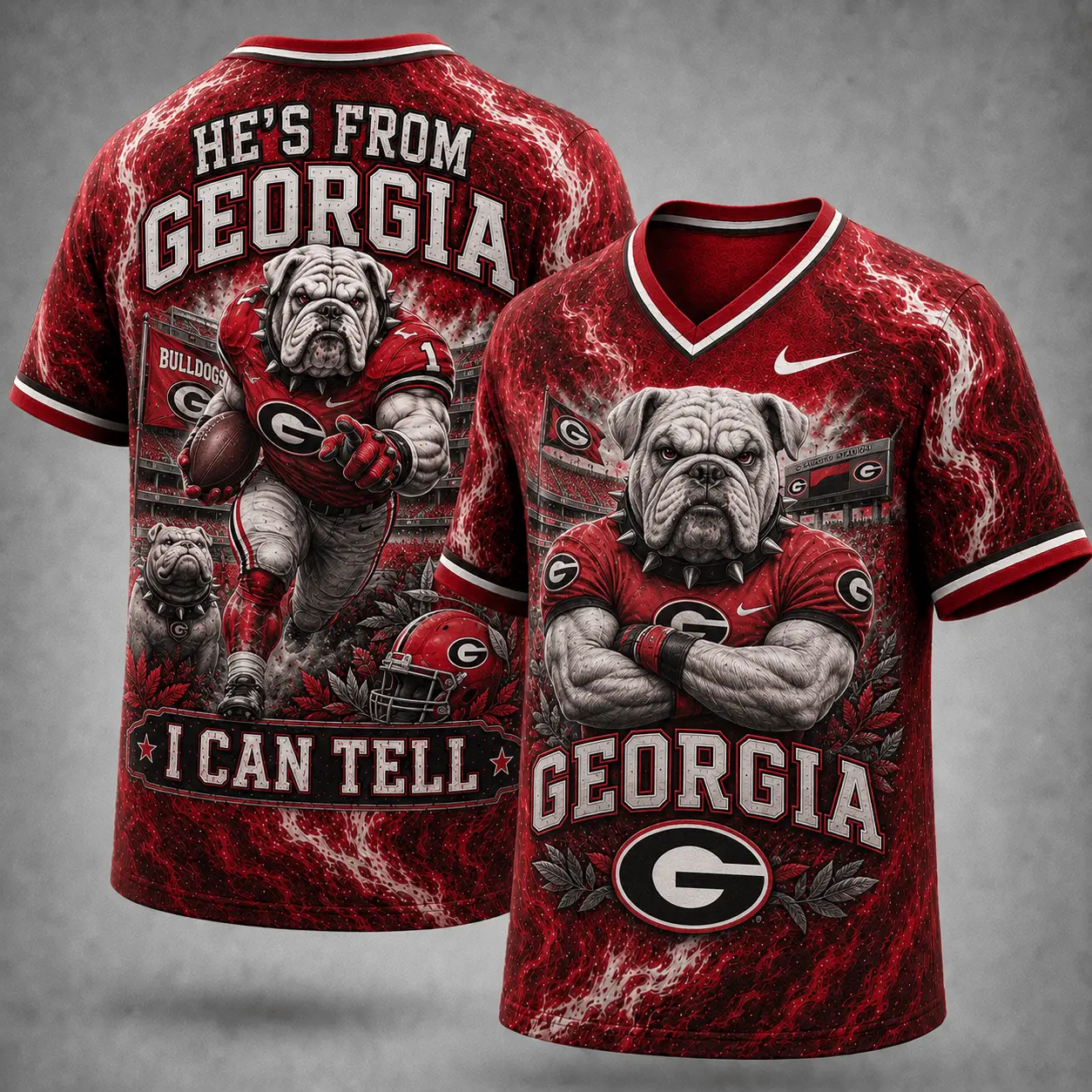 Georgia Bulldogs | Premium NCAA Game Day Heritage Fan V-Neck NY