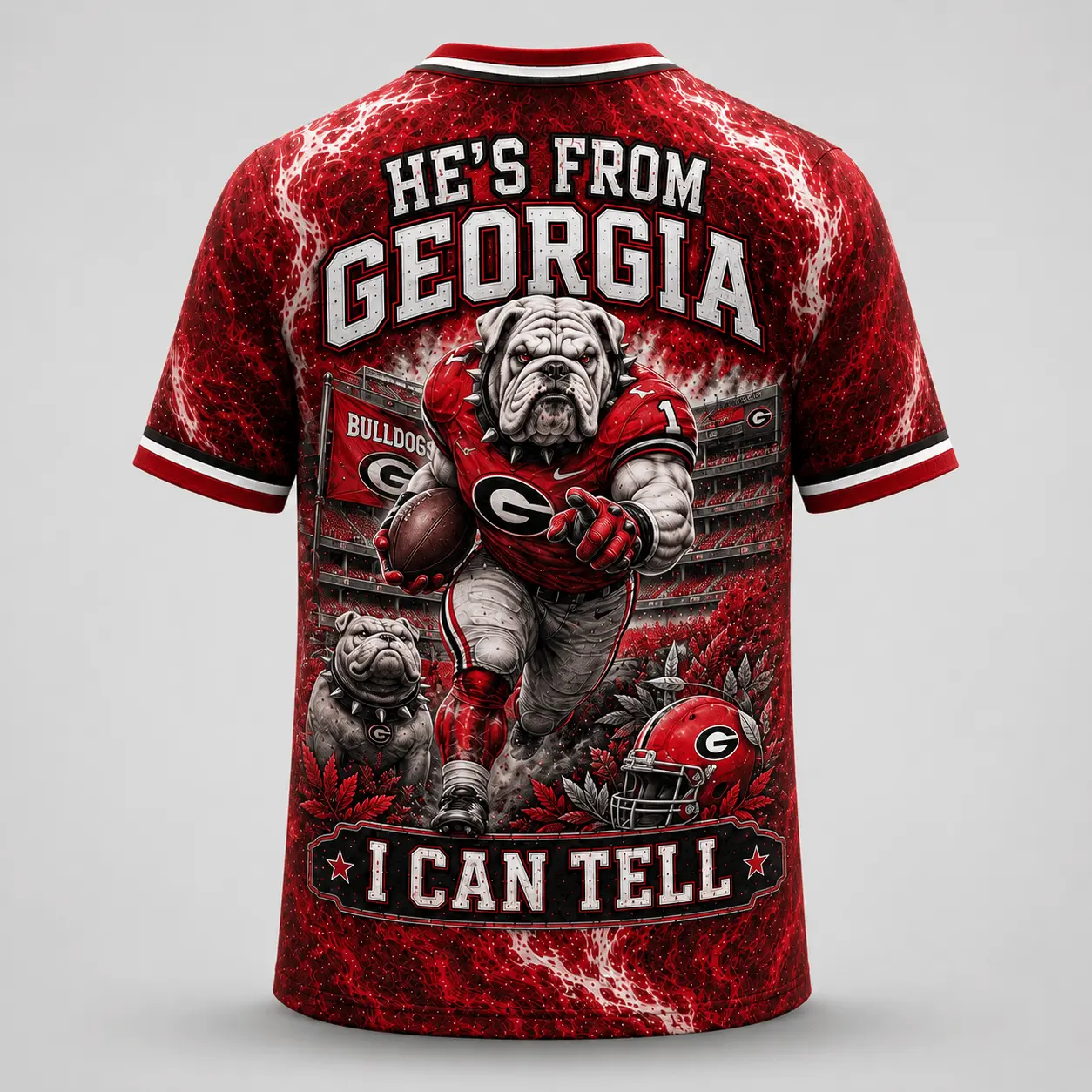 Georgia Bulldogs | Premium NCAA Game Day Heritage Fan V-Neck NY - Image 3