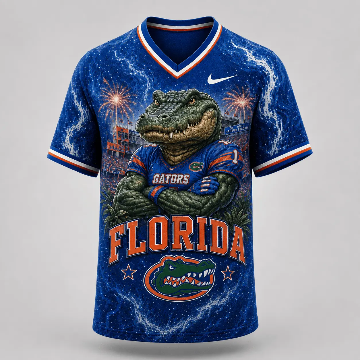Florida Gators | Premium NCAA Game Day Heritage Fan V-Neck NY - Image 2