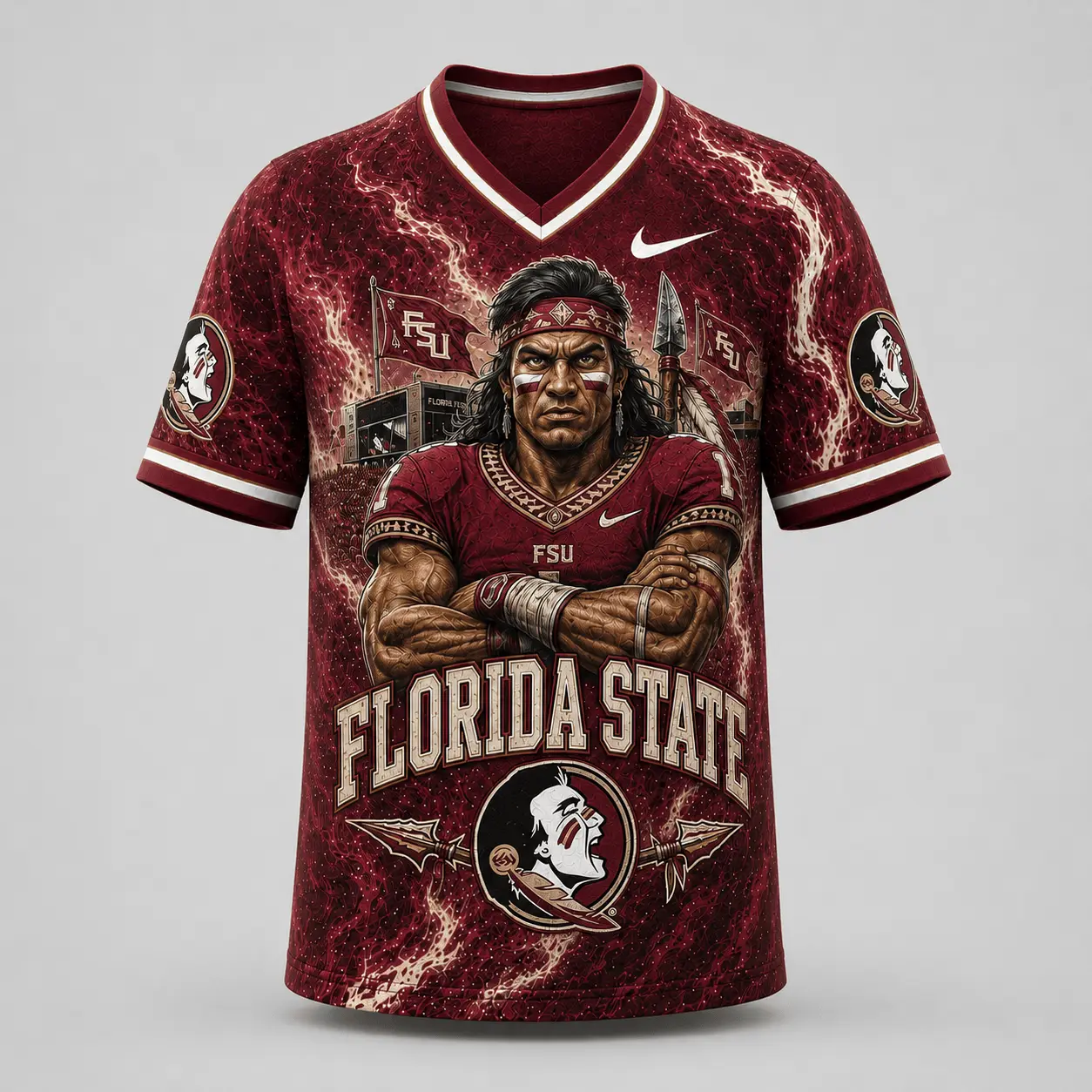 Florida State Seminoles | Premium NCAA Game Day Heritage Fan V-Neck NY - Image 2