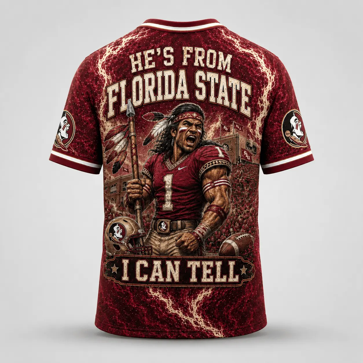 Florida State Seminoles | Premium NCAA Game Day Heritage Fan V-Neck NY - Image 3