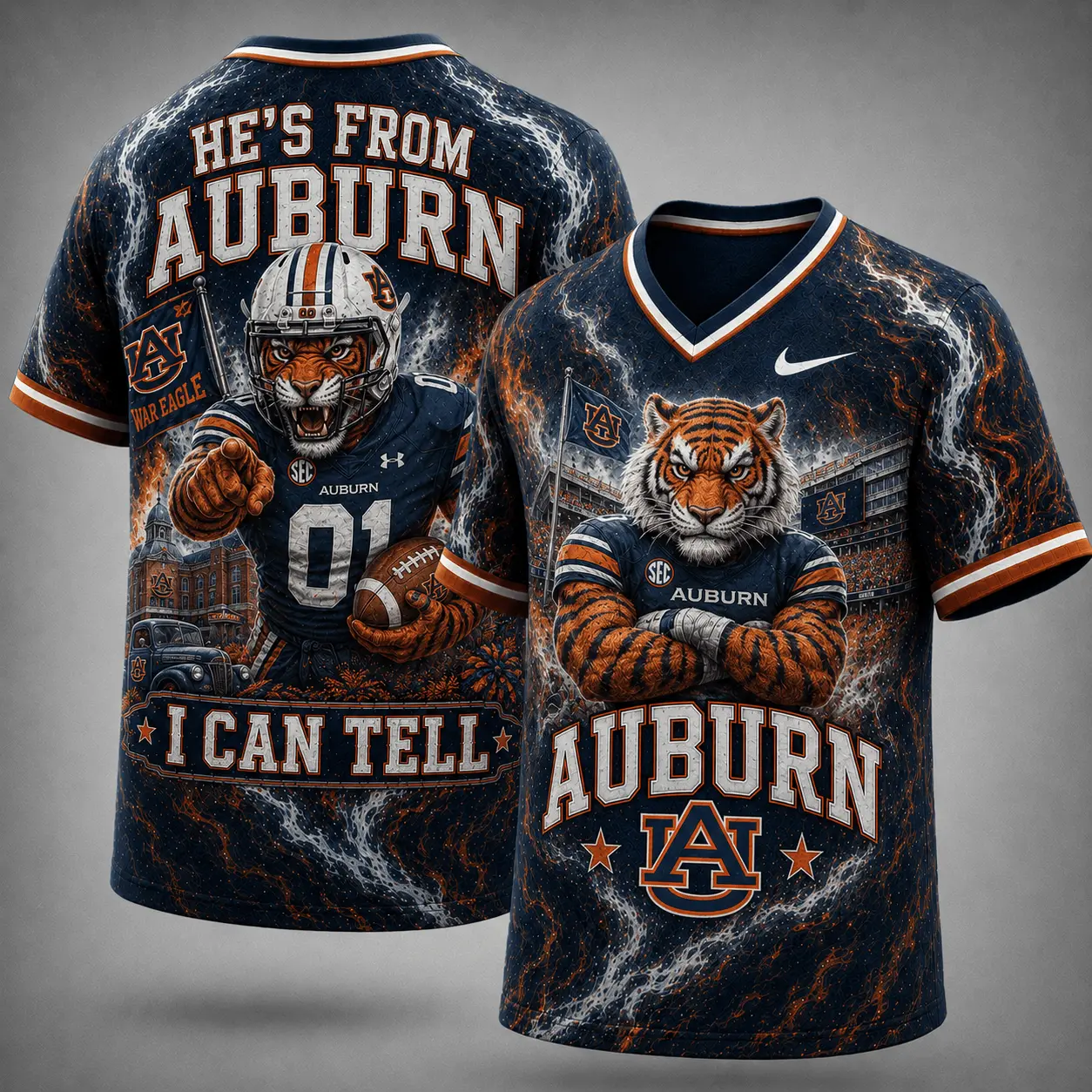 Auburn Tigers | Premium NCAA Game Day Heritage Fan V-Neck NY