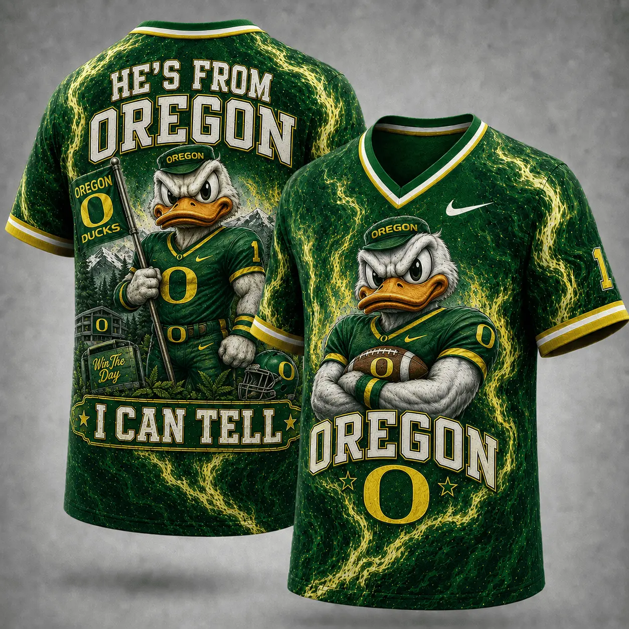 Oregon Ducks | Premium NCAA Game Day Heritage Fan V-Neck NY