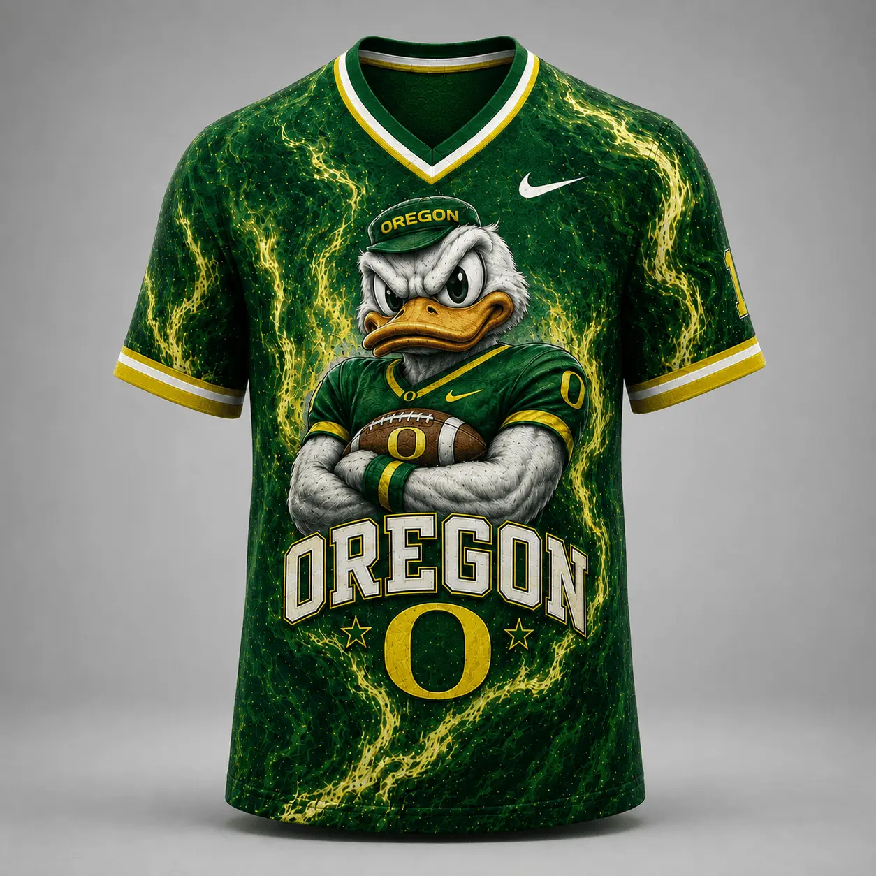 Oregon Ducks | Premium NCAA Game Day Heritage Fan V-Neck NY - Image 2