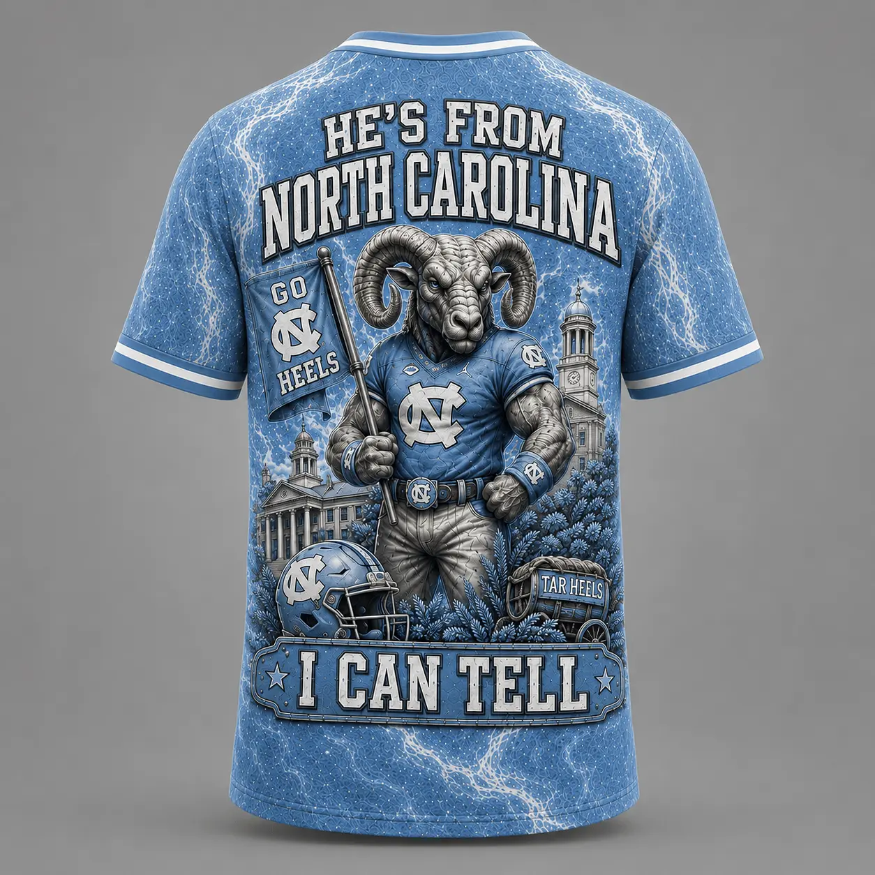 North Carolina Tar Heels | Premium NCAA Game Day Heritage Fan V-Neck NY - Image 3
