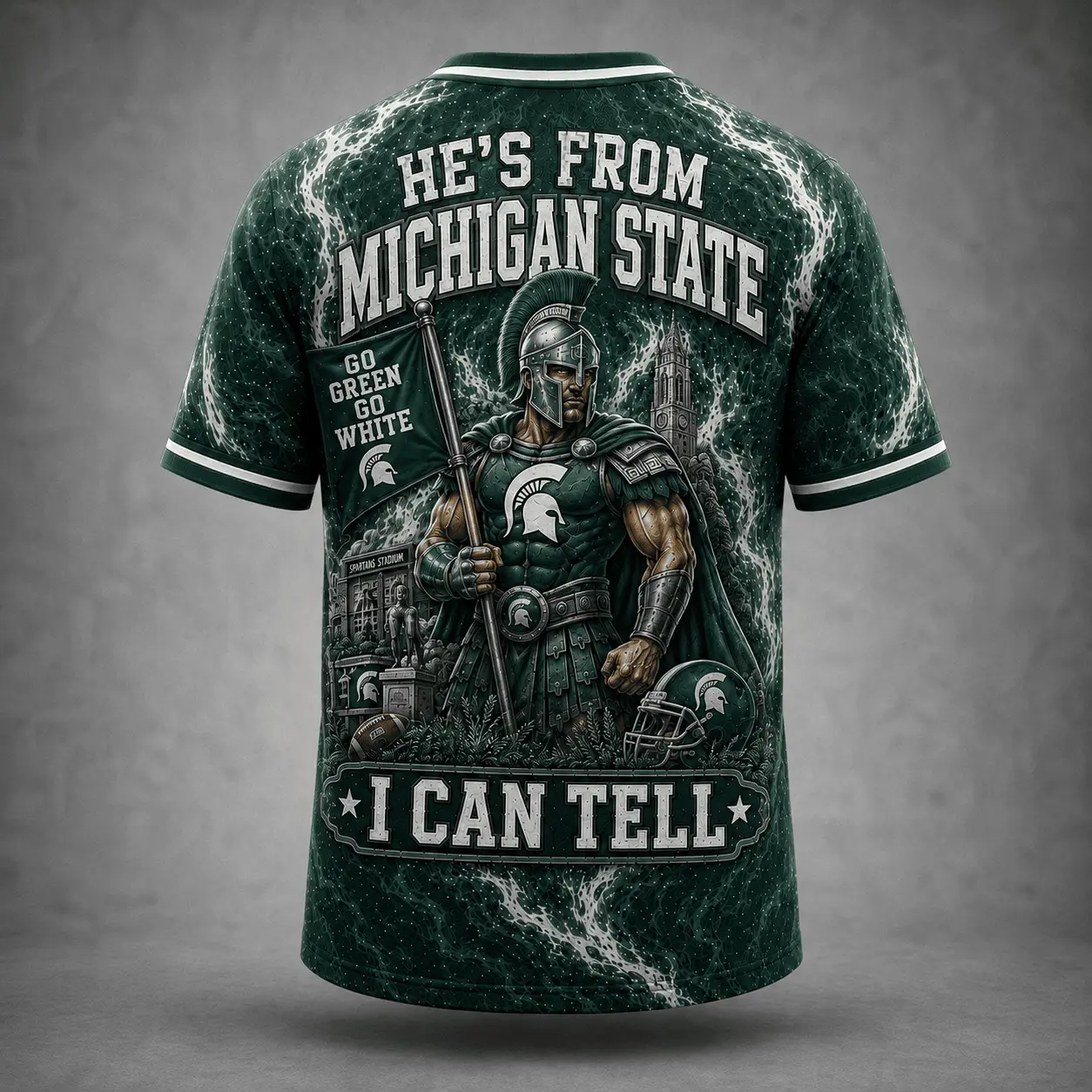 Michigan State Spartans | Premium NCAA Game Day Heritage Fan V-Neck NY - Image 3