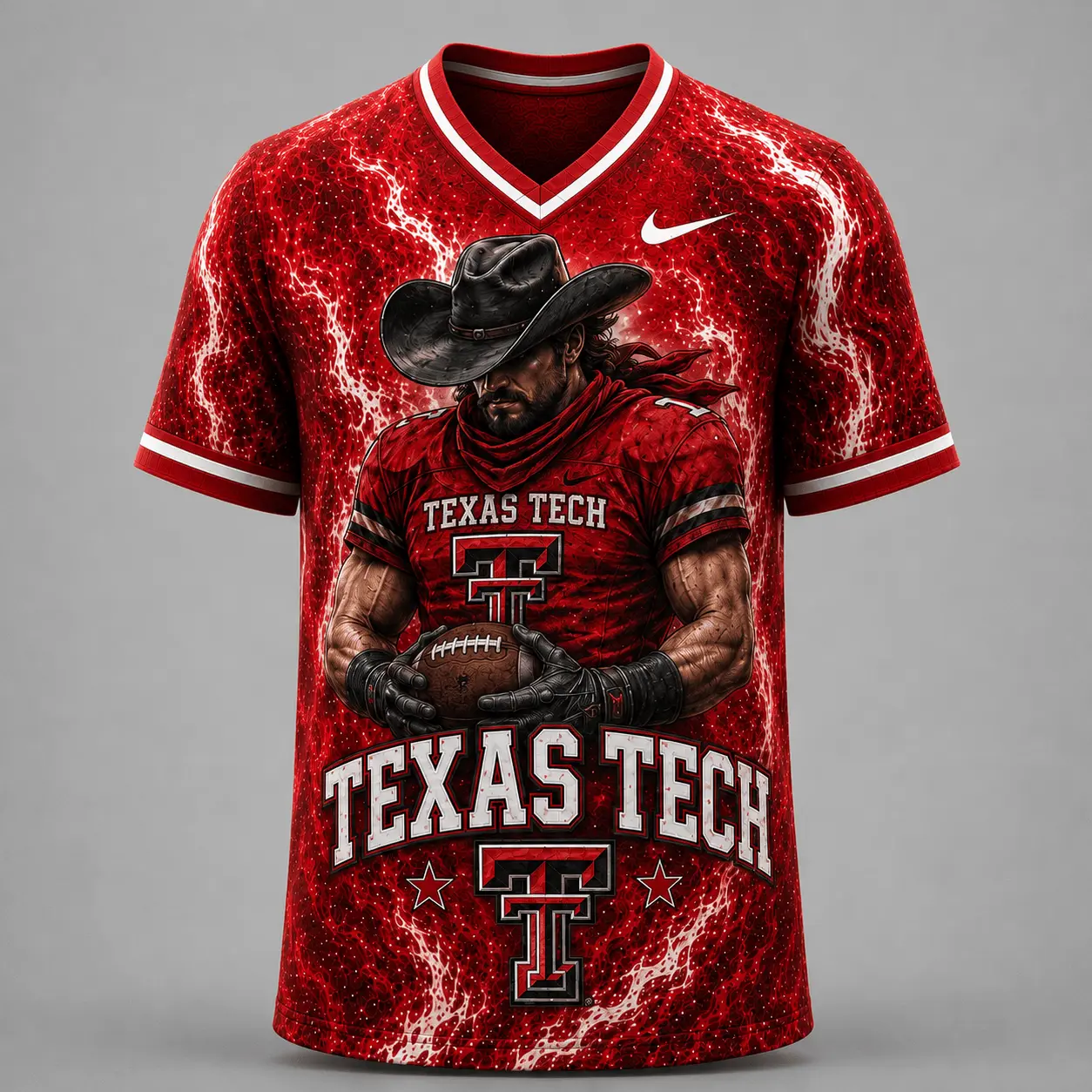 Texas Tech Red Raiders | Premium NCAA Game Day Heritage Fan V-Neck NY - Image 2