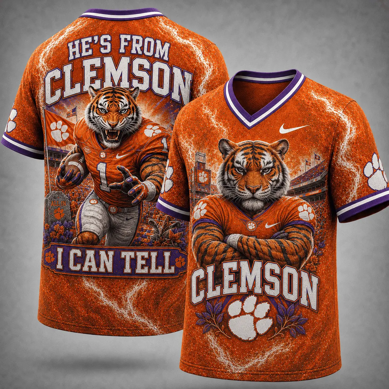 Clemson Tigers | Premium NCAA Game Day Heritage Fan V-Neck NY