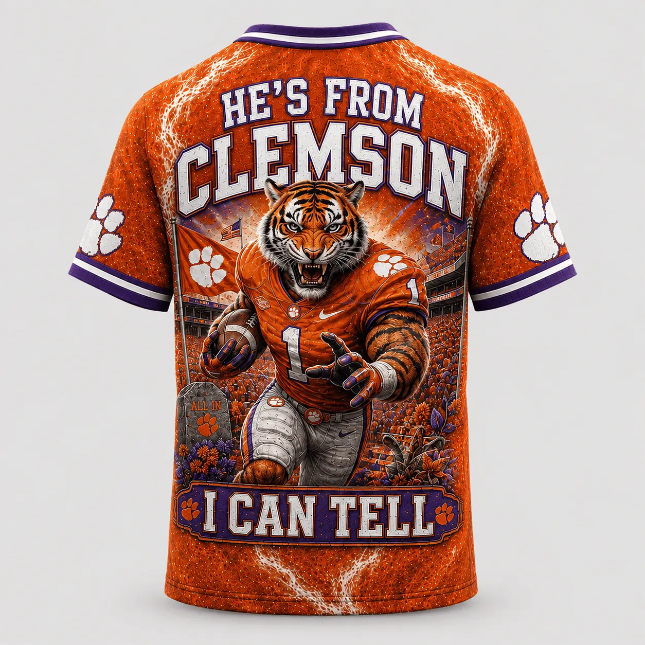 Clemson Tigers | Premium NCAA Game Day Heritage Fan V-Neck NY - Image 3