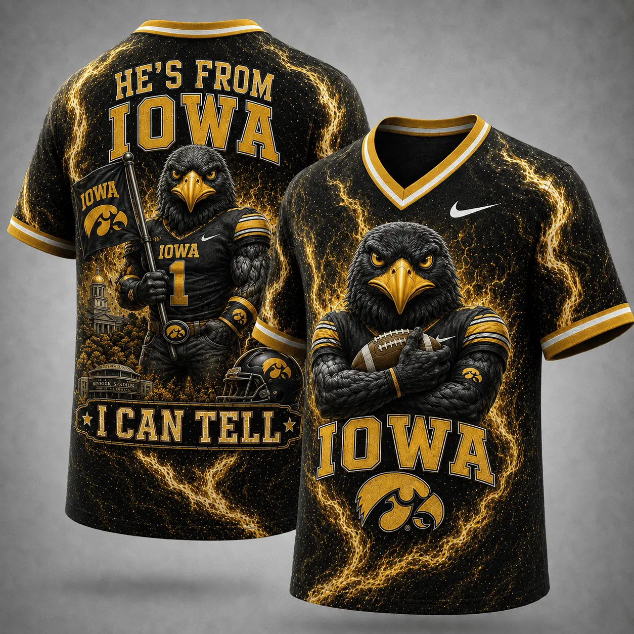 Iowa Hawkeyes | Premium NCAA Game Day Heritage Fan V-Neck NY