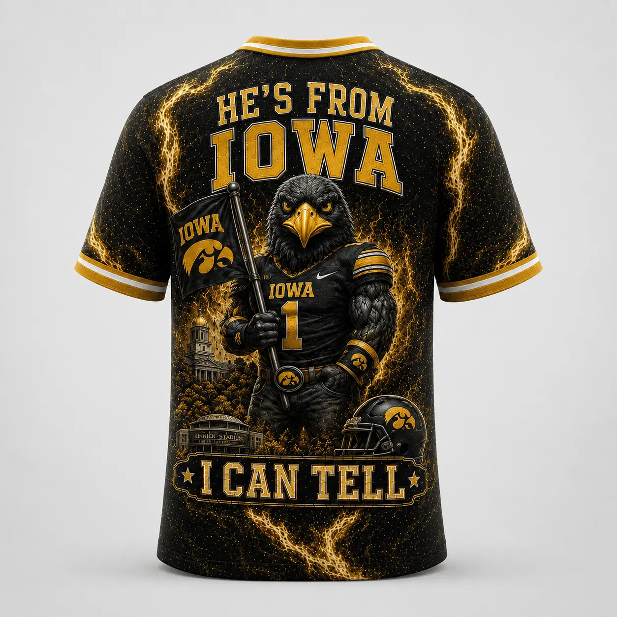 Iowa Hawkeyes | Premium NCAA Game Day Heritage Fan V-Neck NY - Image 3